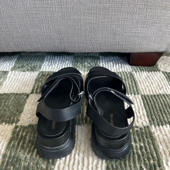 Black Strappy Sandals - Picture 3 of 6